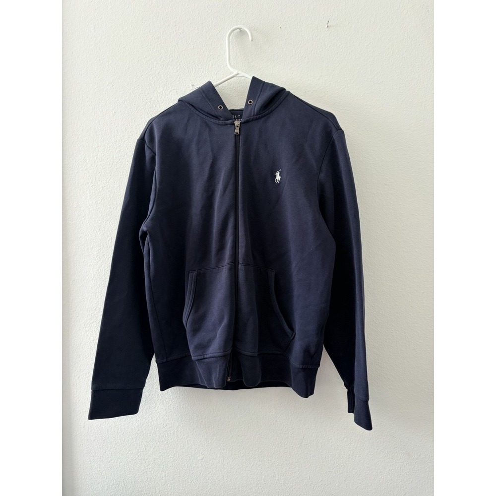 Polo Ralph Lauren Performance Men's Medium Navy Blue Full Zip Hoodie Sweatshirt